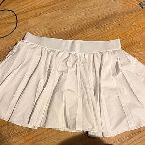 TNA White Pleated Skater Skirt